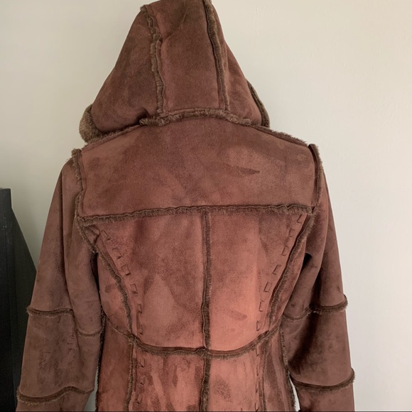 ROTHSCHILD FAUX FUR MICROSUEDE WOMAN’s COAT SIZE L(14) - Picture 9 of 15